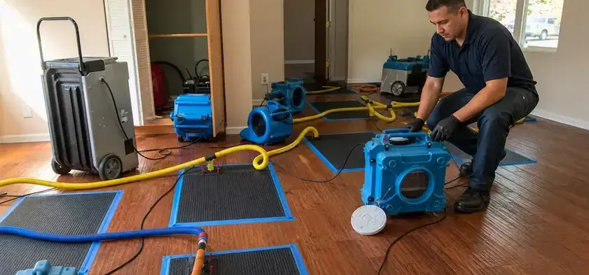 Hardwood floor water damage in Wisconsin Rapids, WI by Lane Water Damage Restoration